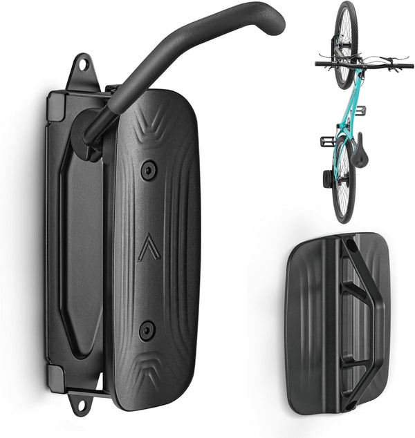 Suporte de parede giratório para bicicleta Daolar, suportes para bicicleta para garagem, suporte para bicicleta de parede, suporte para bicicleta de parede com economia de espaço, suporte para bicicleta vertical suporta até 30 kg