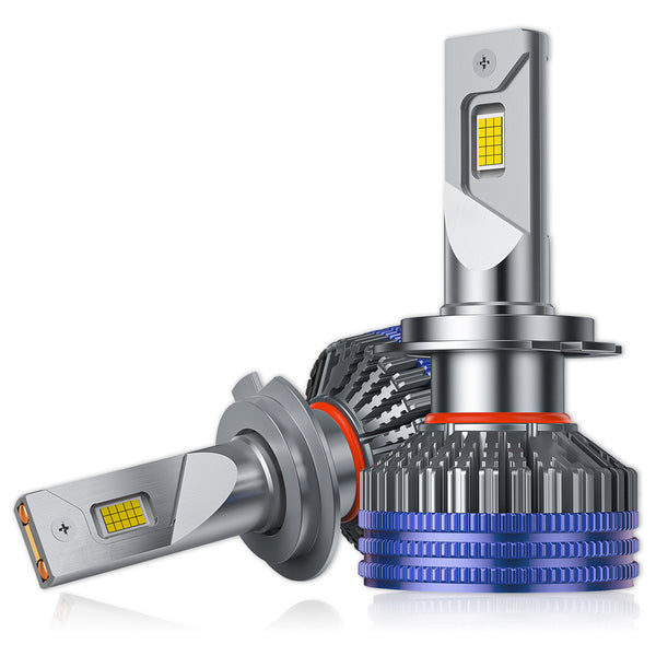 Daolar Lâmpadas LED Xenon H7, 130W 27000LM Super Brilhante para Faróis, Dupla Tubulação de Arrefecimento, CANBUS Sem Erros para H4 H7 H11 9005 9006